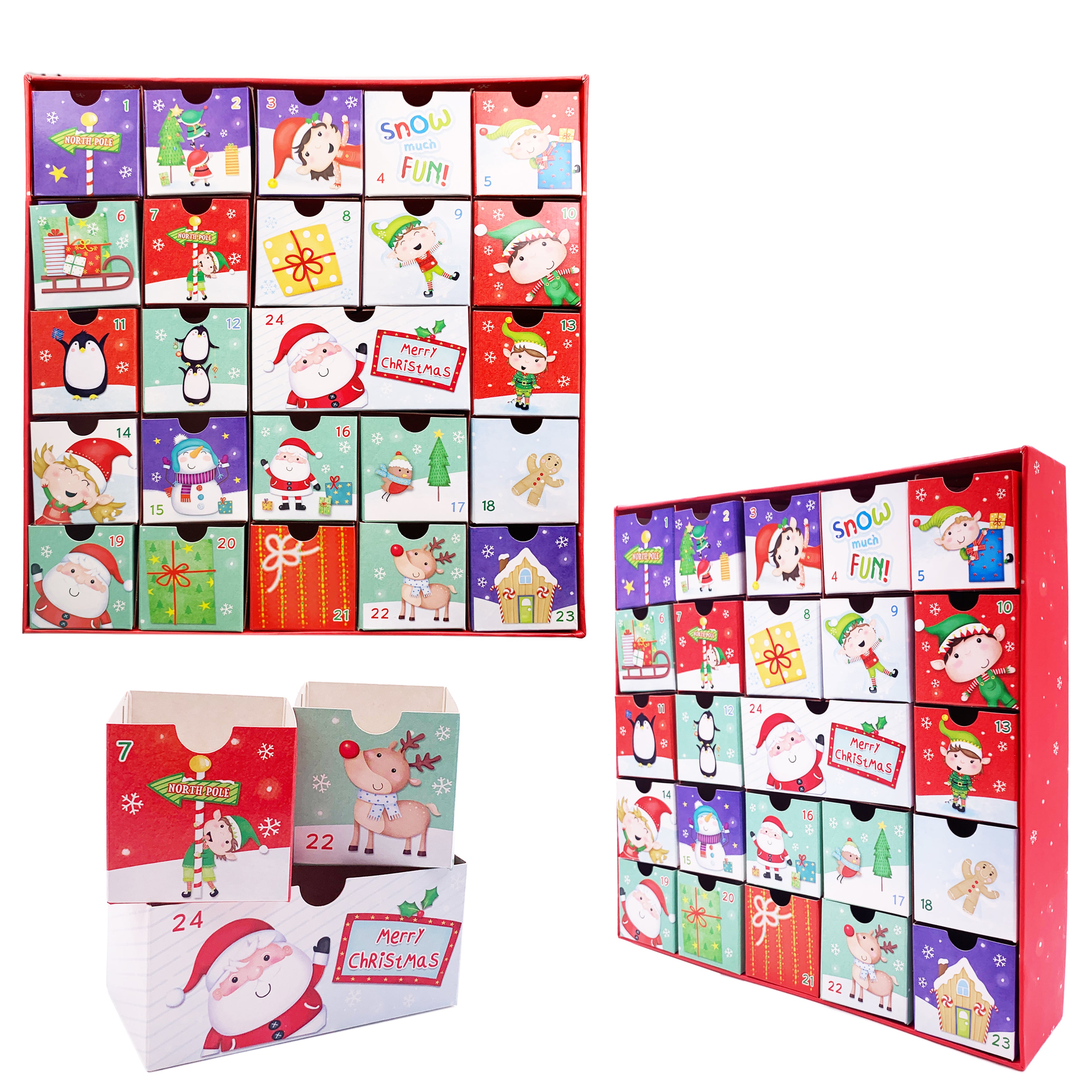 Christmas Advent Calendar Countdown DIY Making Kit Kids Gift Santa