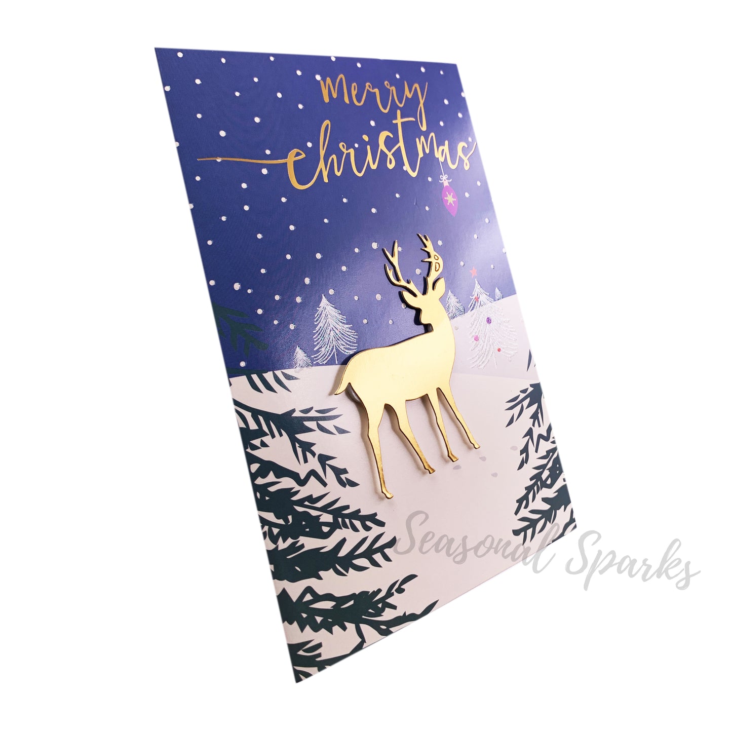 Snowing 3D Christmas Greeting Cards & Envelopes – Pack of 12