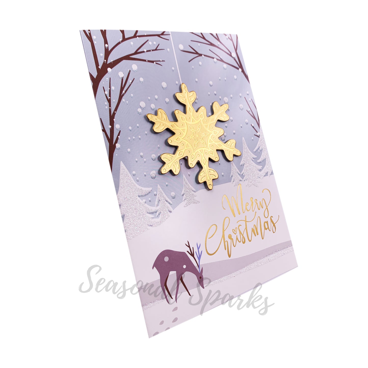 Snowing 3D Christmas Greeting Cards & Envelopes – Pack of 12