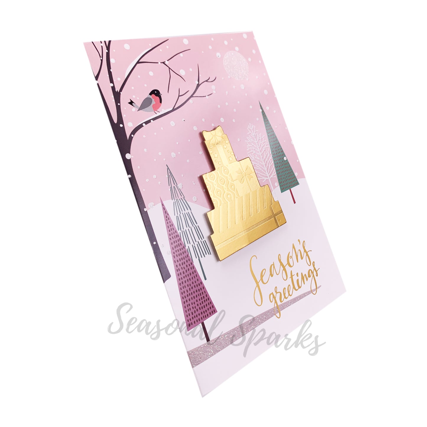 Snowing 3D Christmas Greeting Cards & Envelopes – Pack of 12