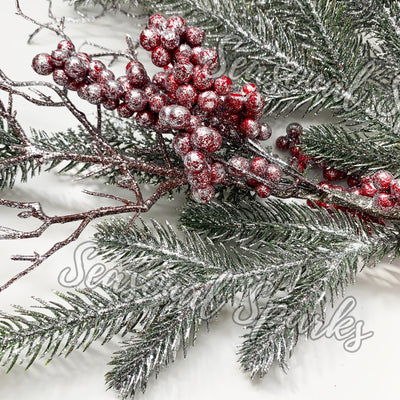 76cm Glitter Berry Branches – Pack of 1