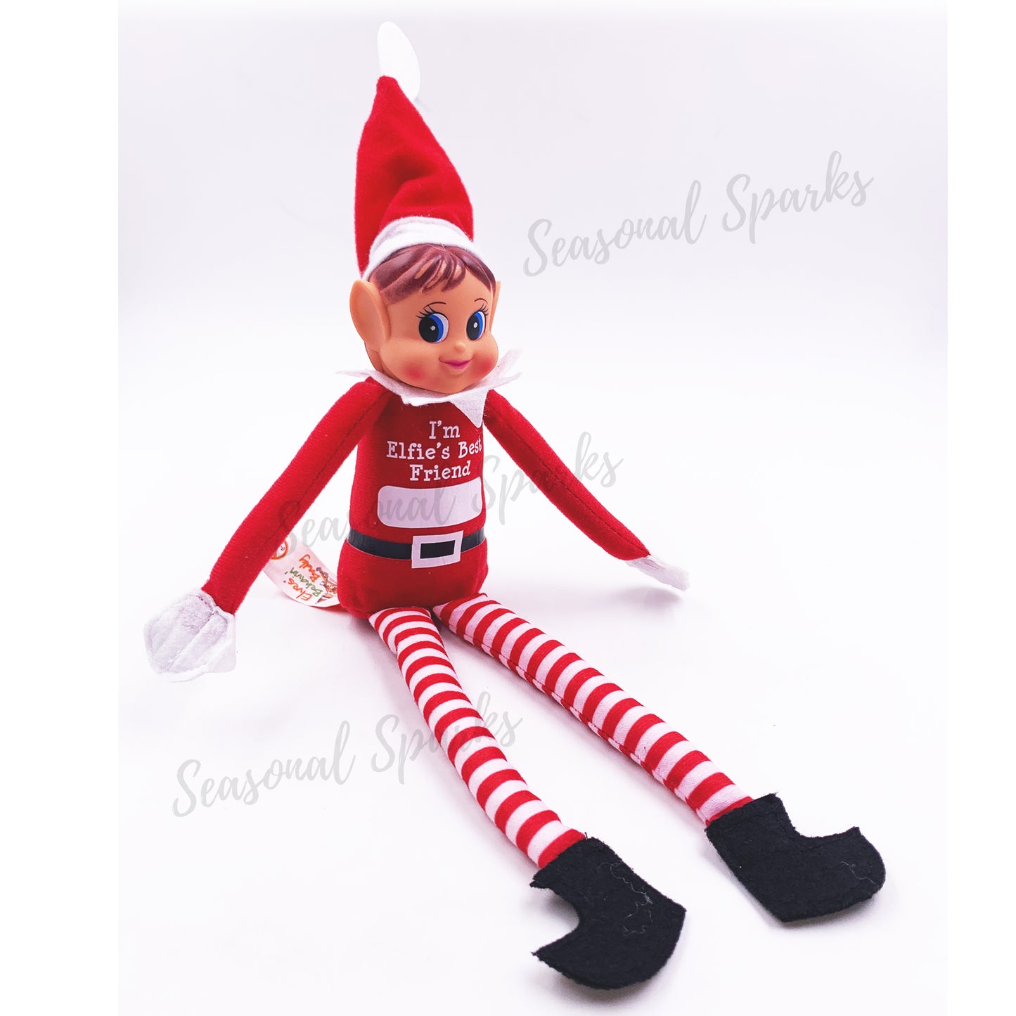Personalise Red Plush Elf Girl