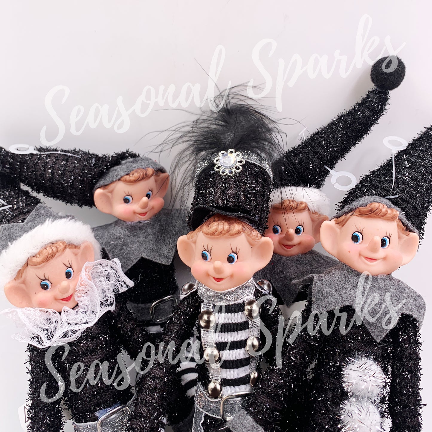 Bendable Black Elf Metallic Tinsel - Pom Pom