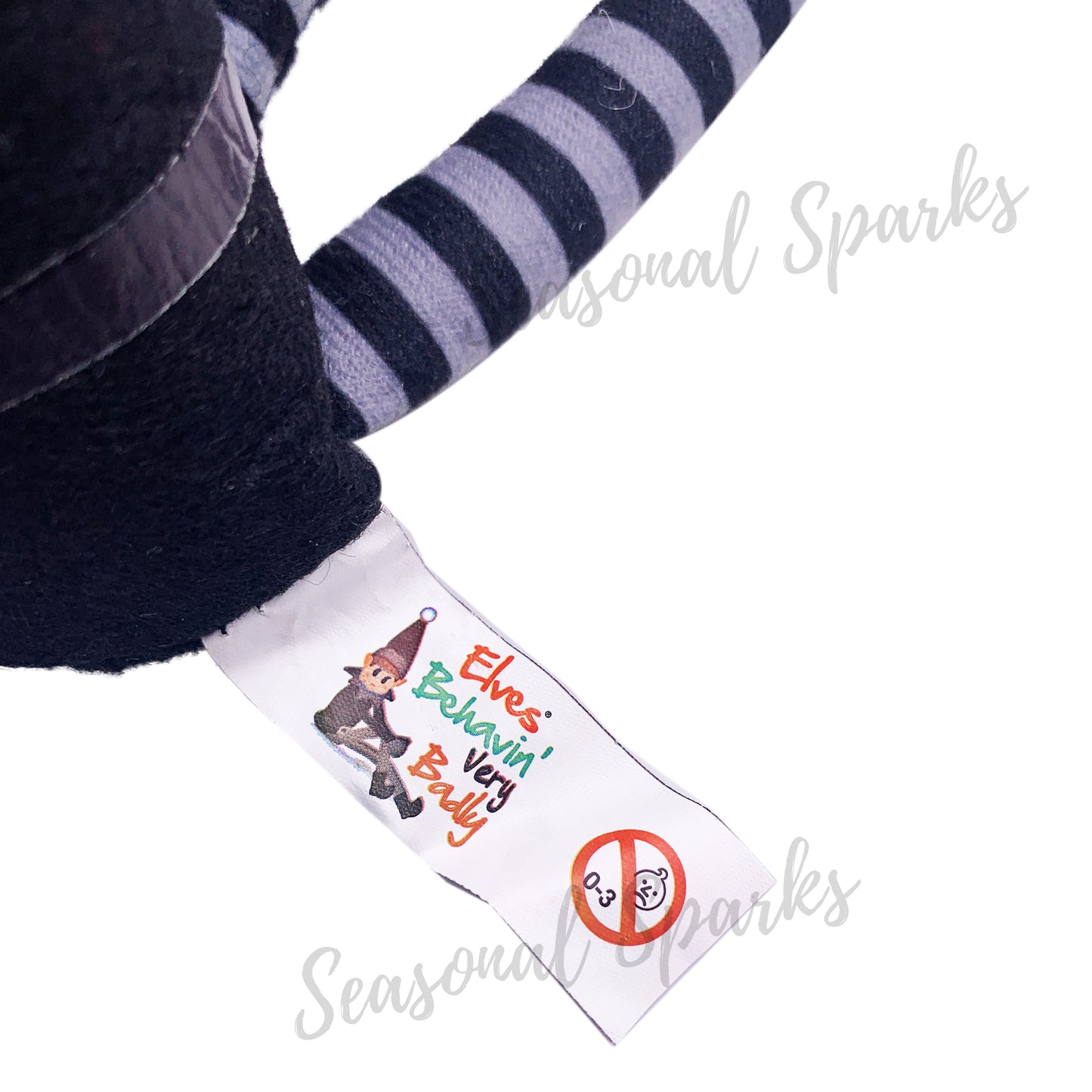 Naughty Plush Black Elf Girl Behavin' Badly