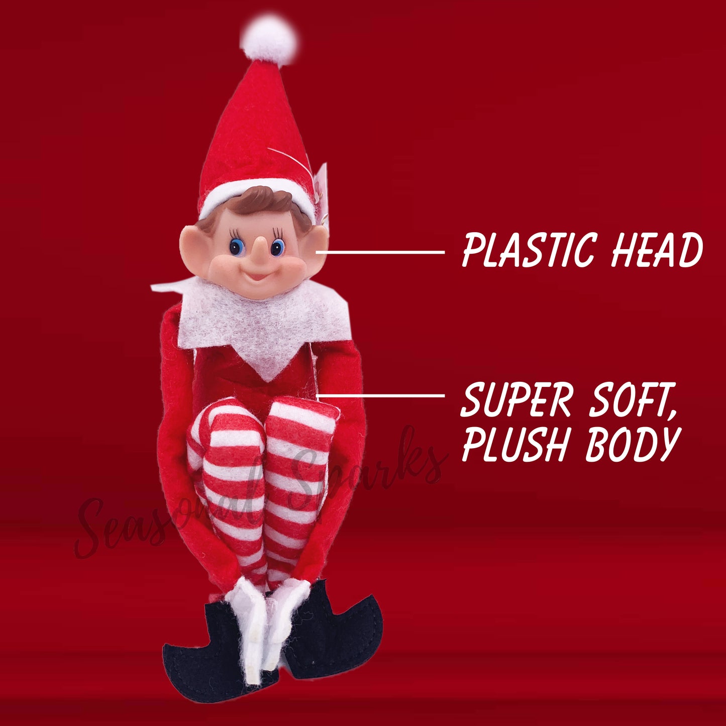 Naughty Elves Red Plush Elf