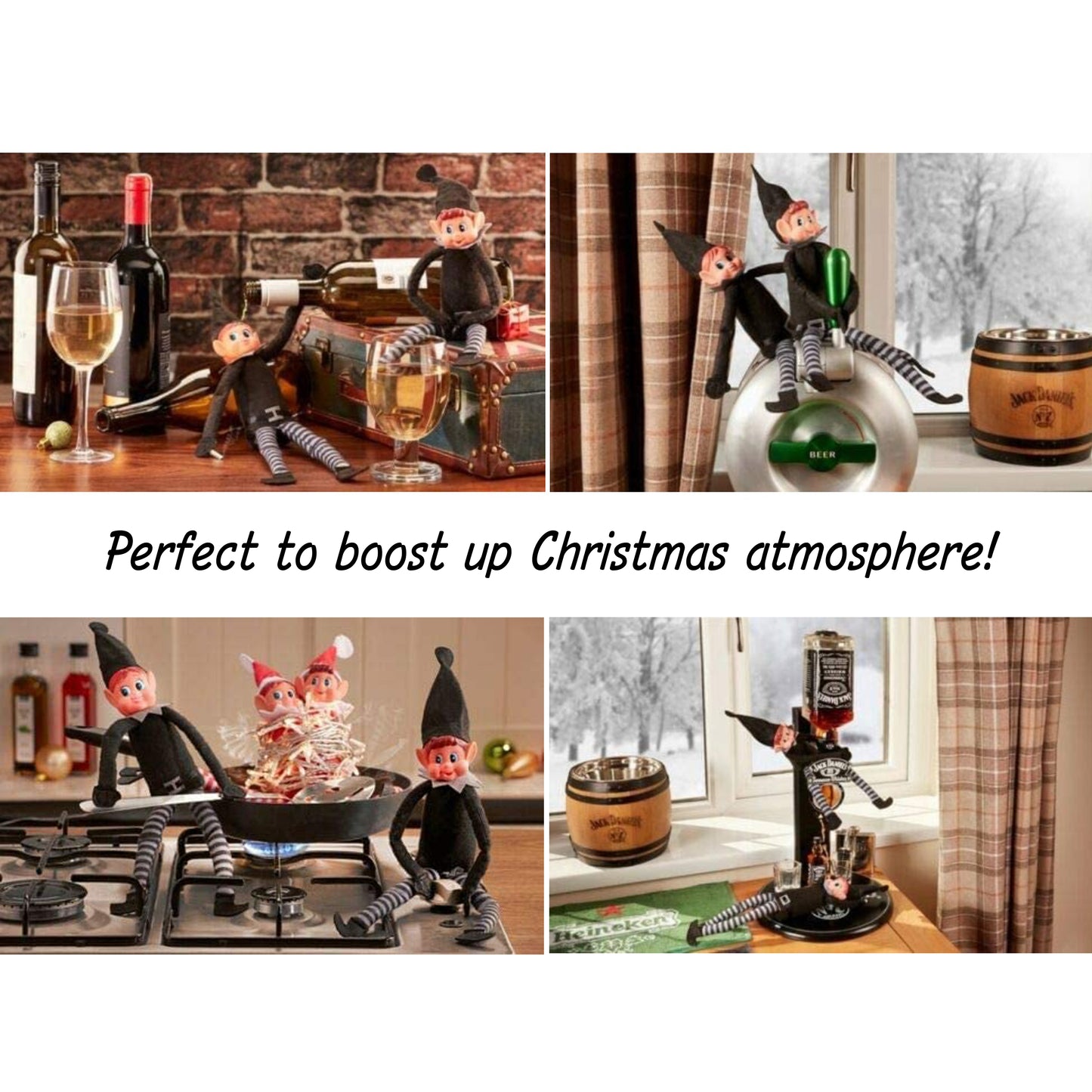 Naughty Plush Black Elf Girl Behavin' Badly