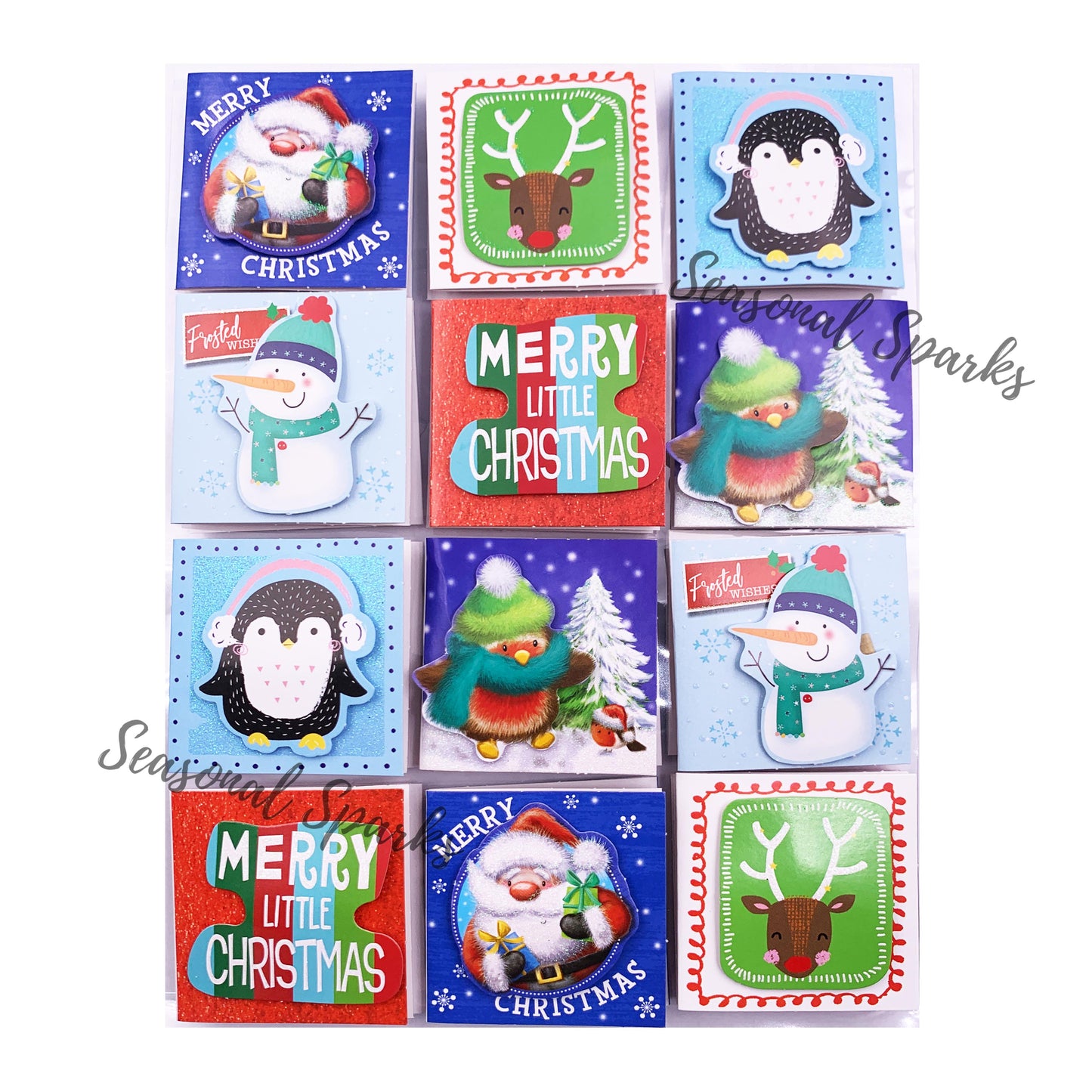 3D Glitter Hand Crafted Gift Tags – Pack of 24