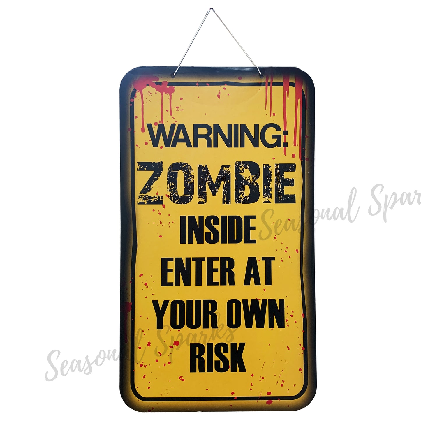 Zombie Warning Signs- Pack of 4