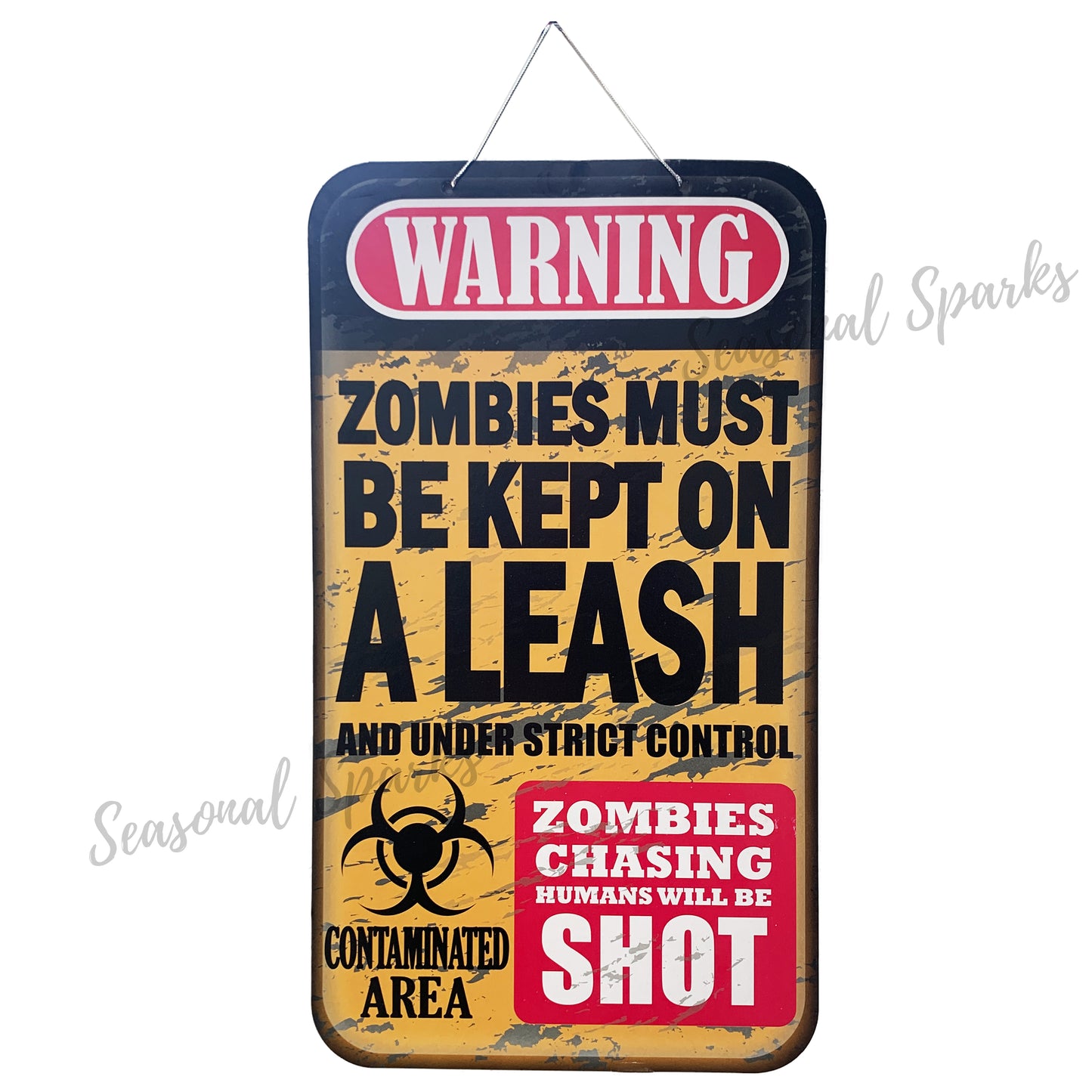 Zombie Warning Signs- Pack of 4