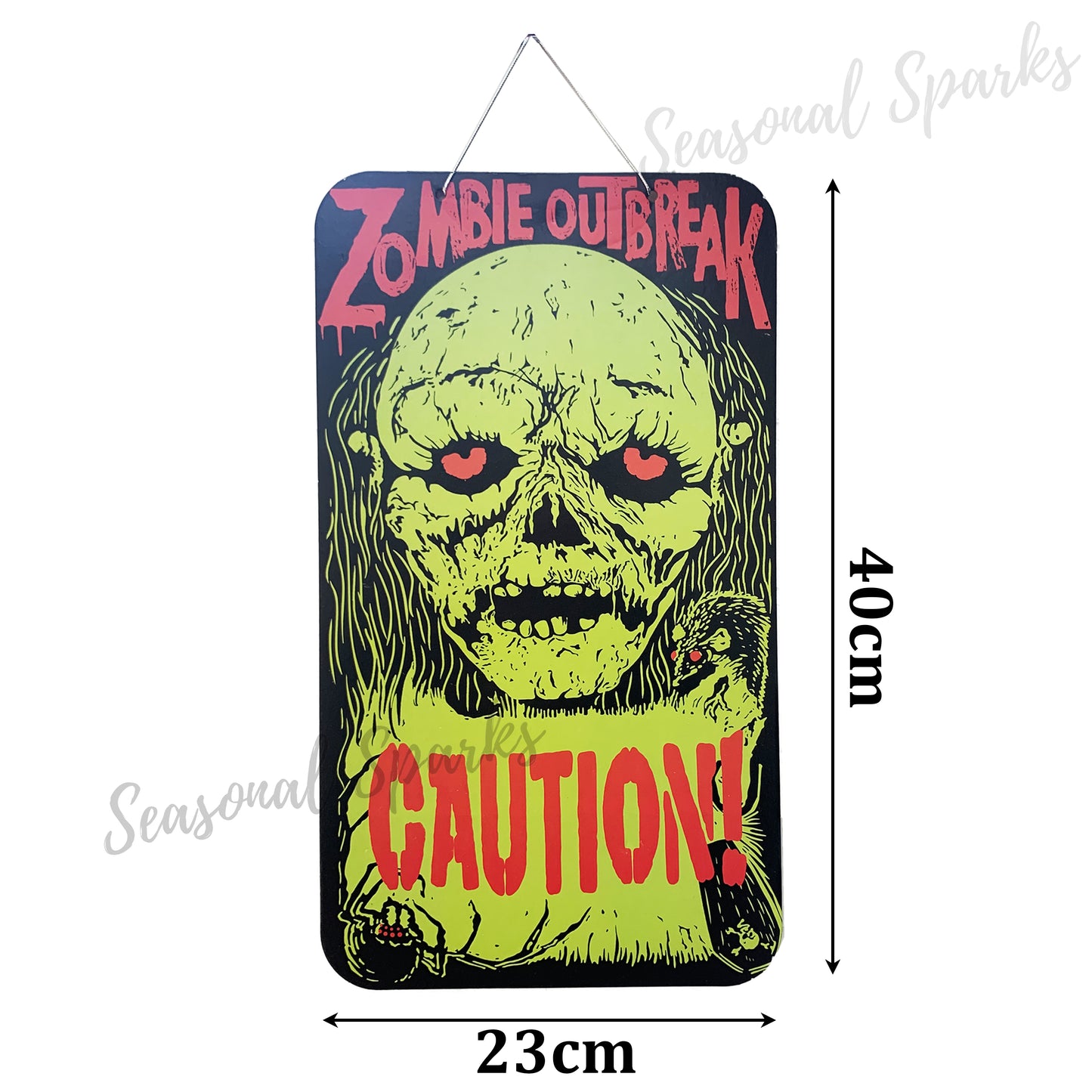 Zombie Warning Signs- Pack of 4