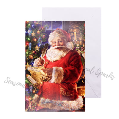 Christmas Glitter Cards & Envelopes – Pack of 16