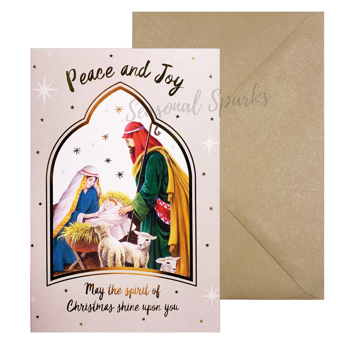Religious Christmas Cards & Envelopes – Pack of 30