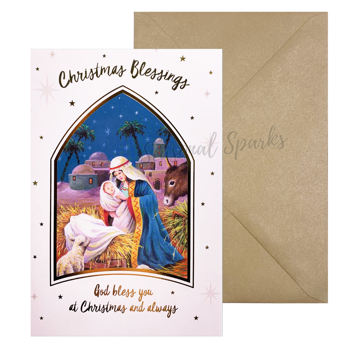 Religious Christmas Cards & Envelopes – Pack of 30