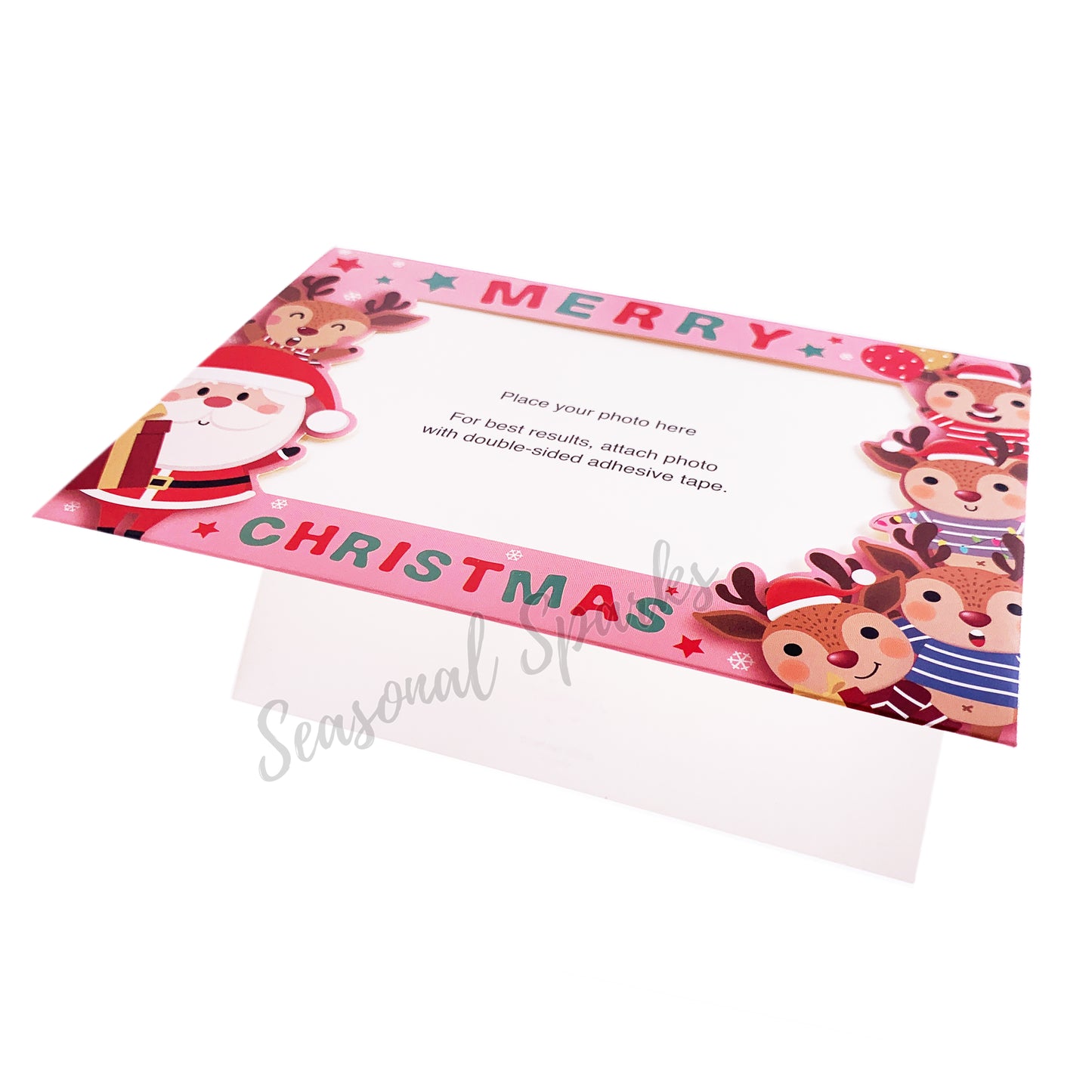Christmas Cards Photo Frame Cards & Envelopes – Pack of 12