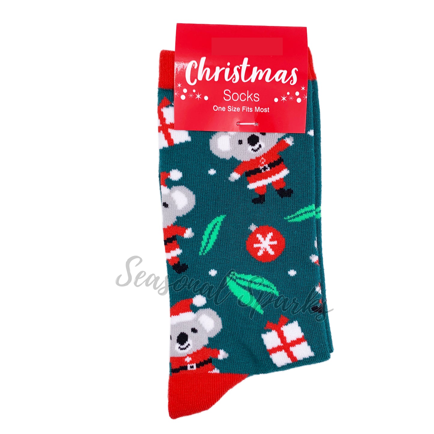 Santa Koala Christmas Socks - 1 Pair
