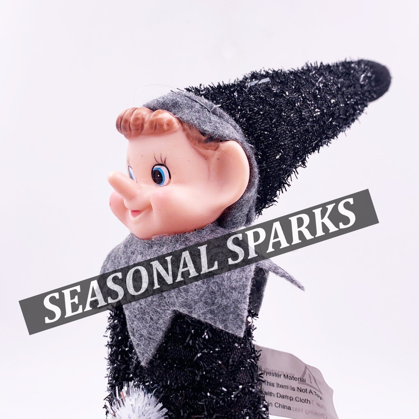 Bendable Black Elf Metallic Tinsel - Pom Pom