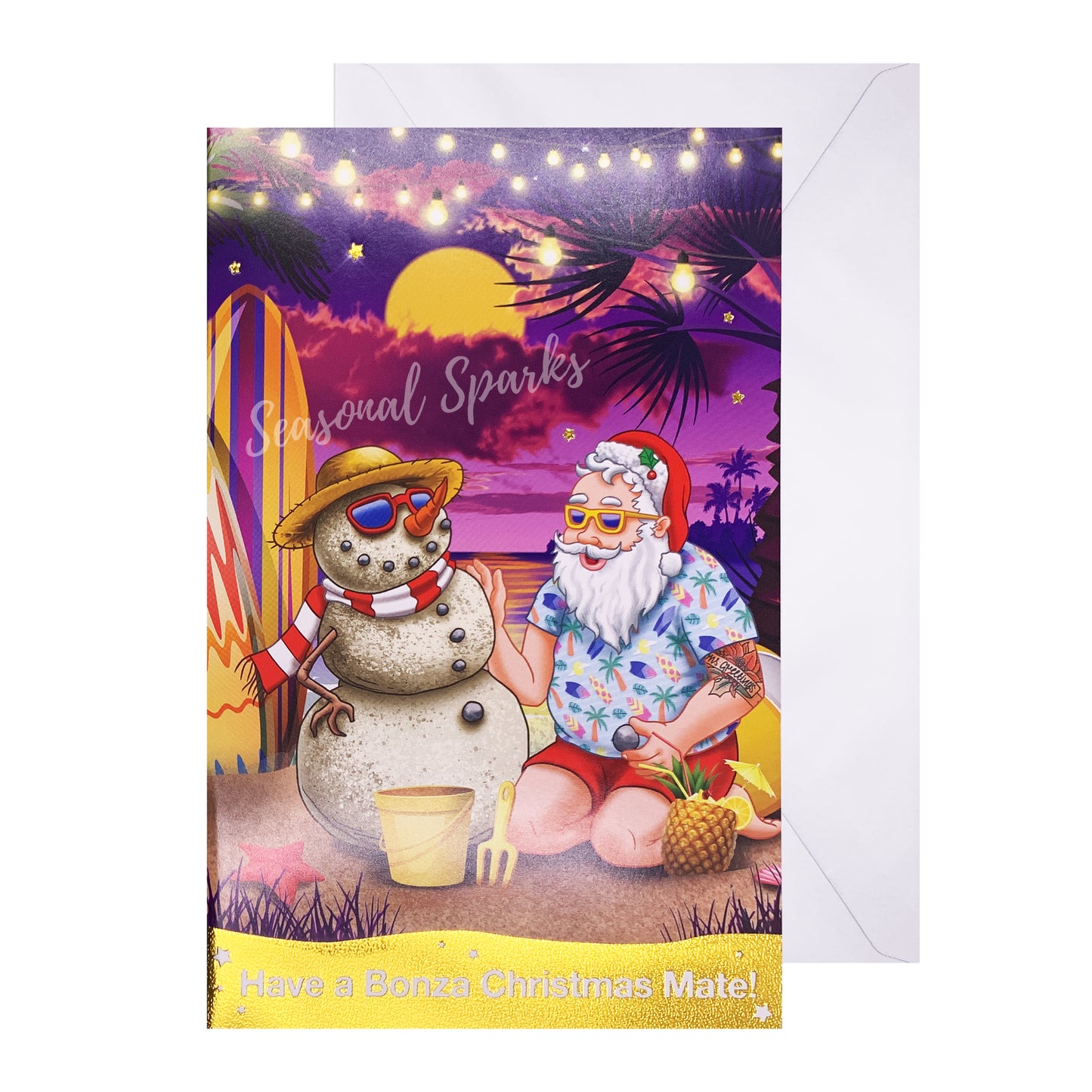 Summer Christmas Cards & Envelopes – Pack of 20