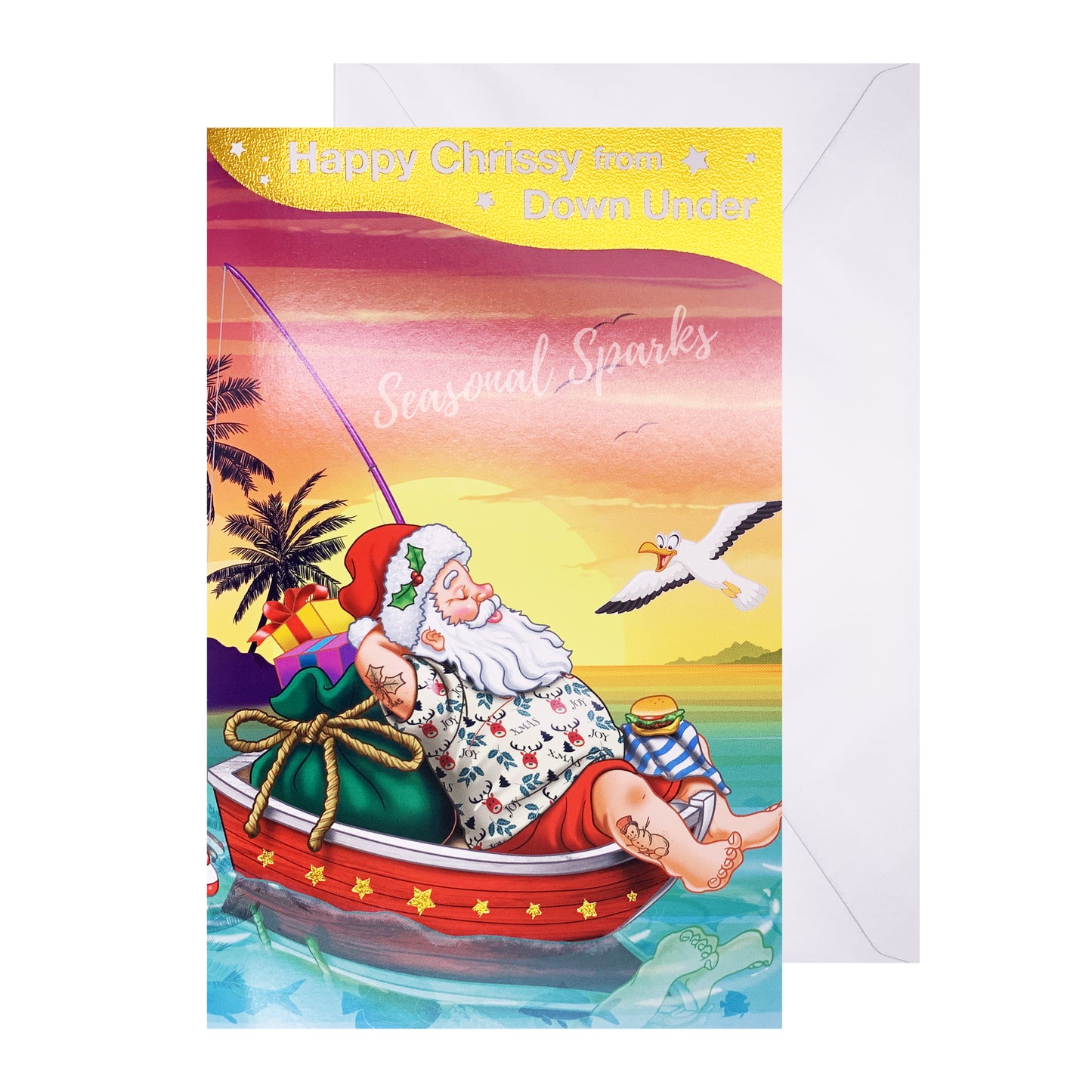 Summer Christmas Cards & Envelopes – Pack of 20
