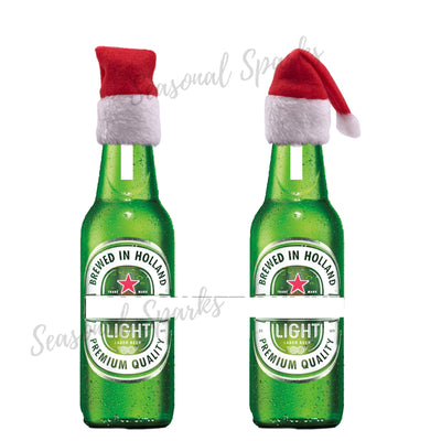 Santa Hat Bottle Toppers – Pack of 4