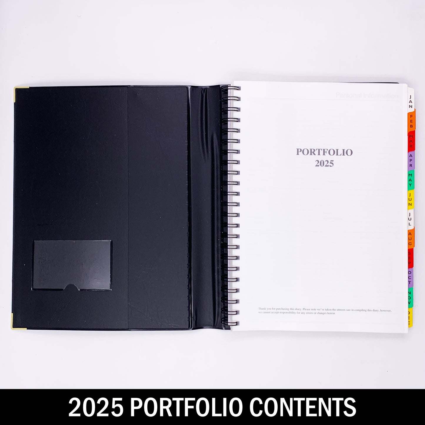 2025 Week To View Portfolio Diary Black –  A5