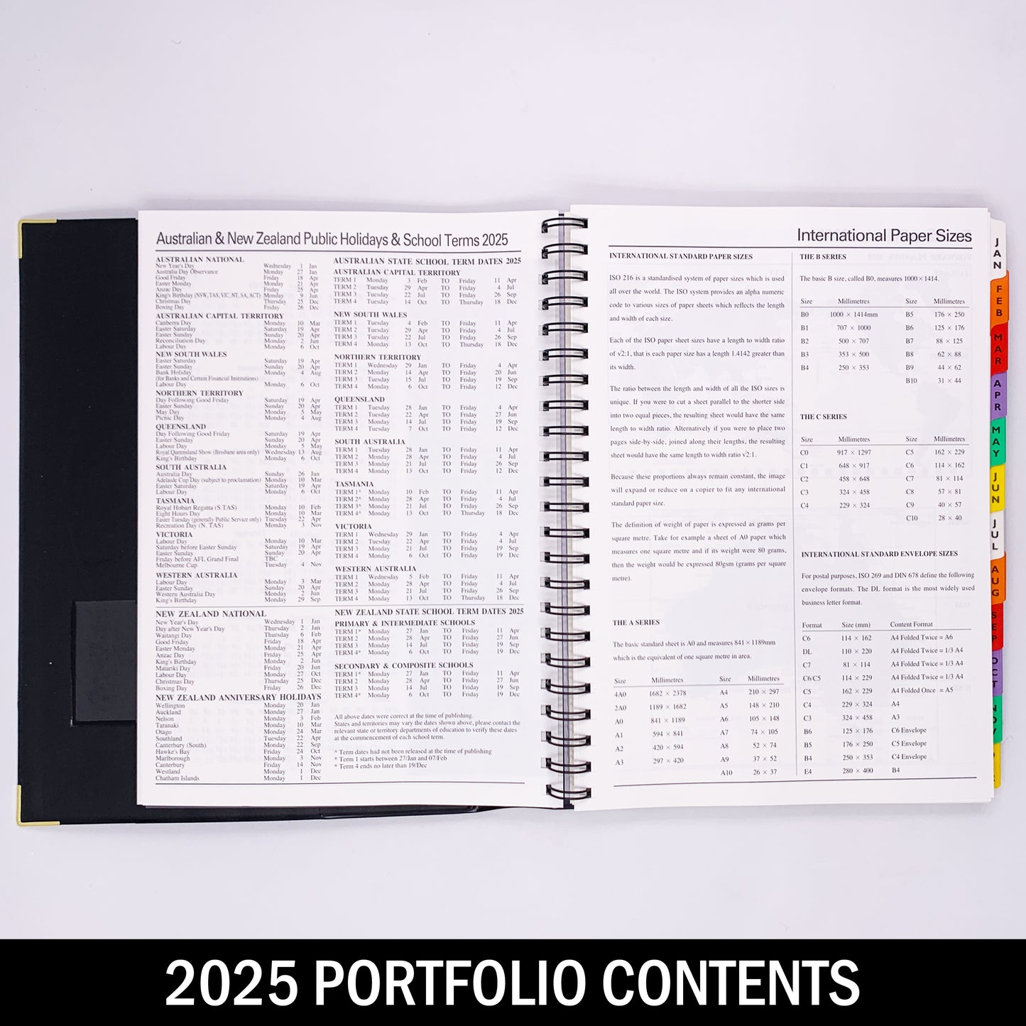 2025 Week To View Portfolio Diary Black –  A4