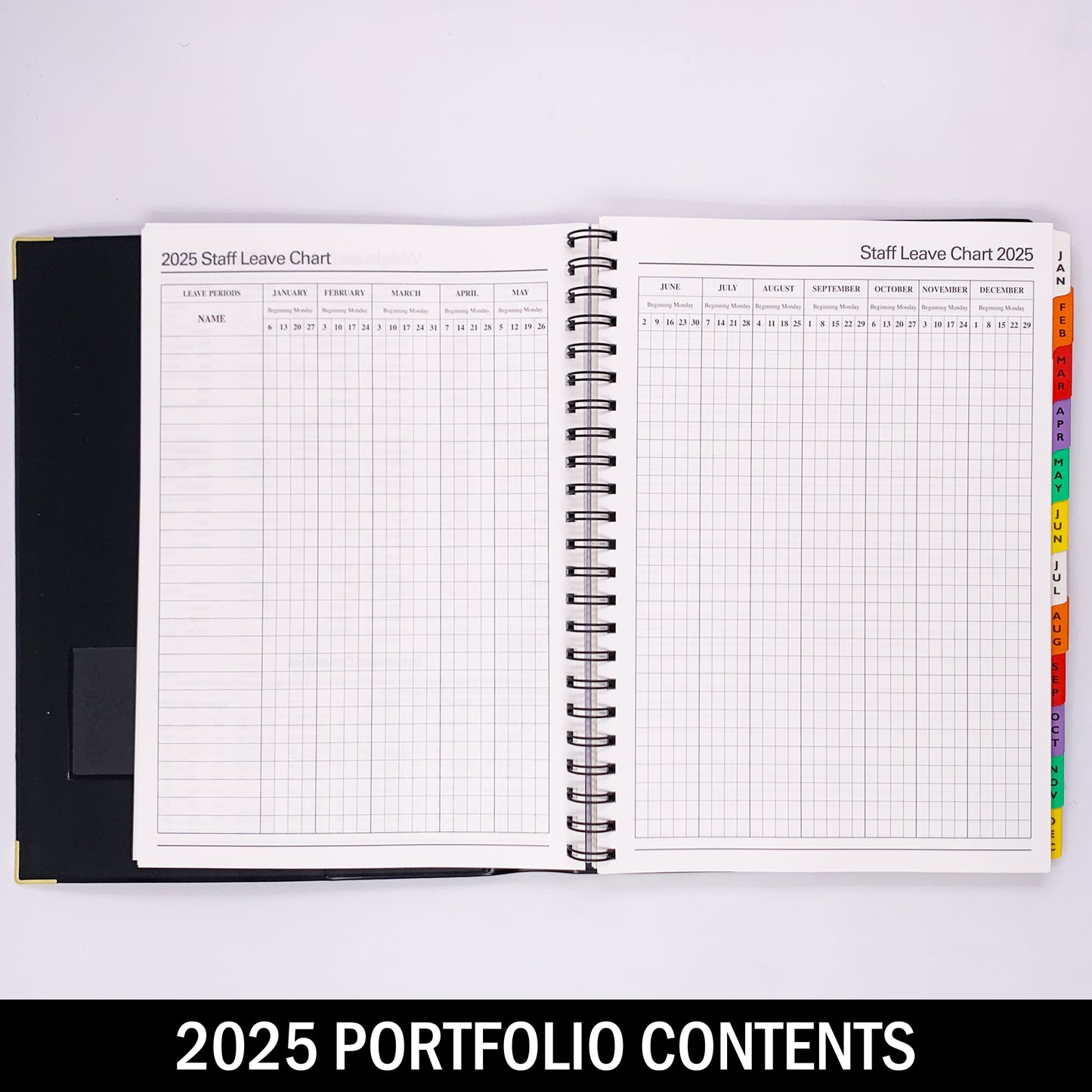 2025 Week To View Portfolio Diary Black –  A4