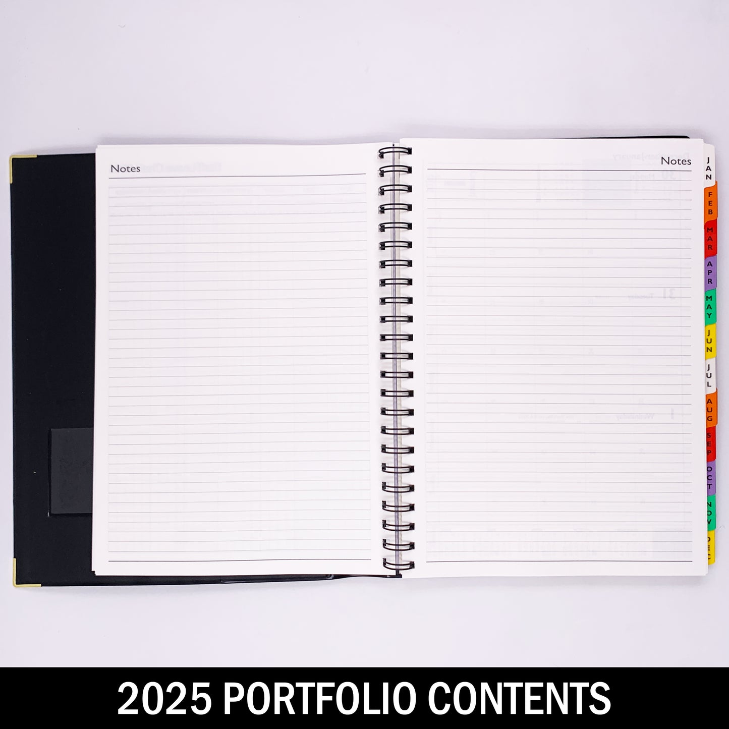 2025 Week To View Portfolio Diary Black –  A5