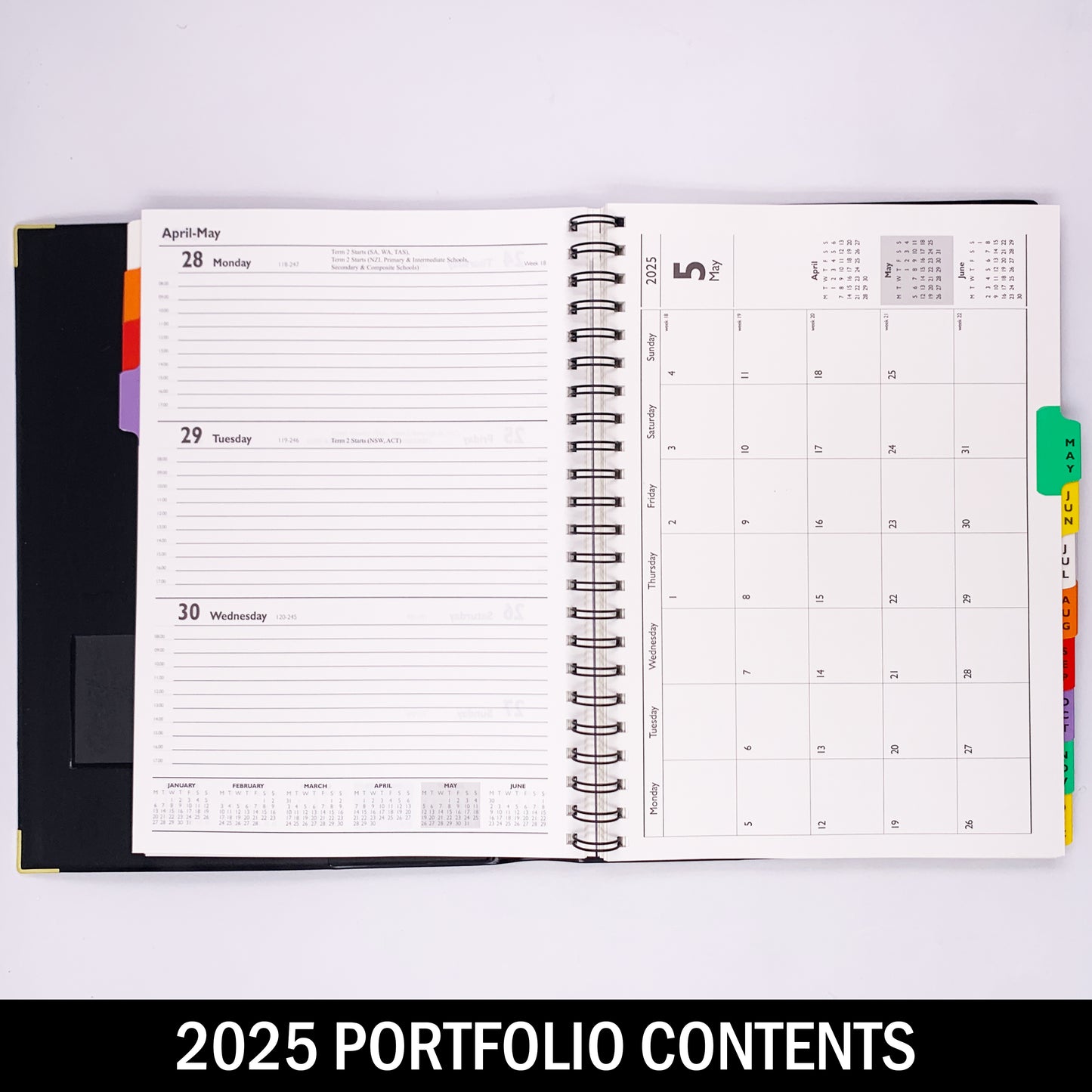 2025 Week To View Portfolio Diary Black –  A4