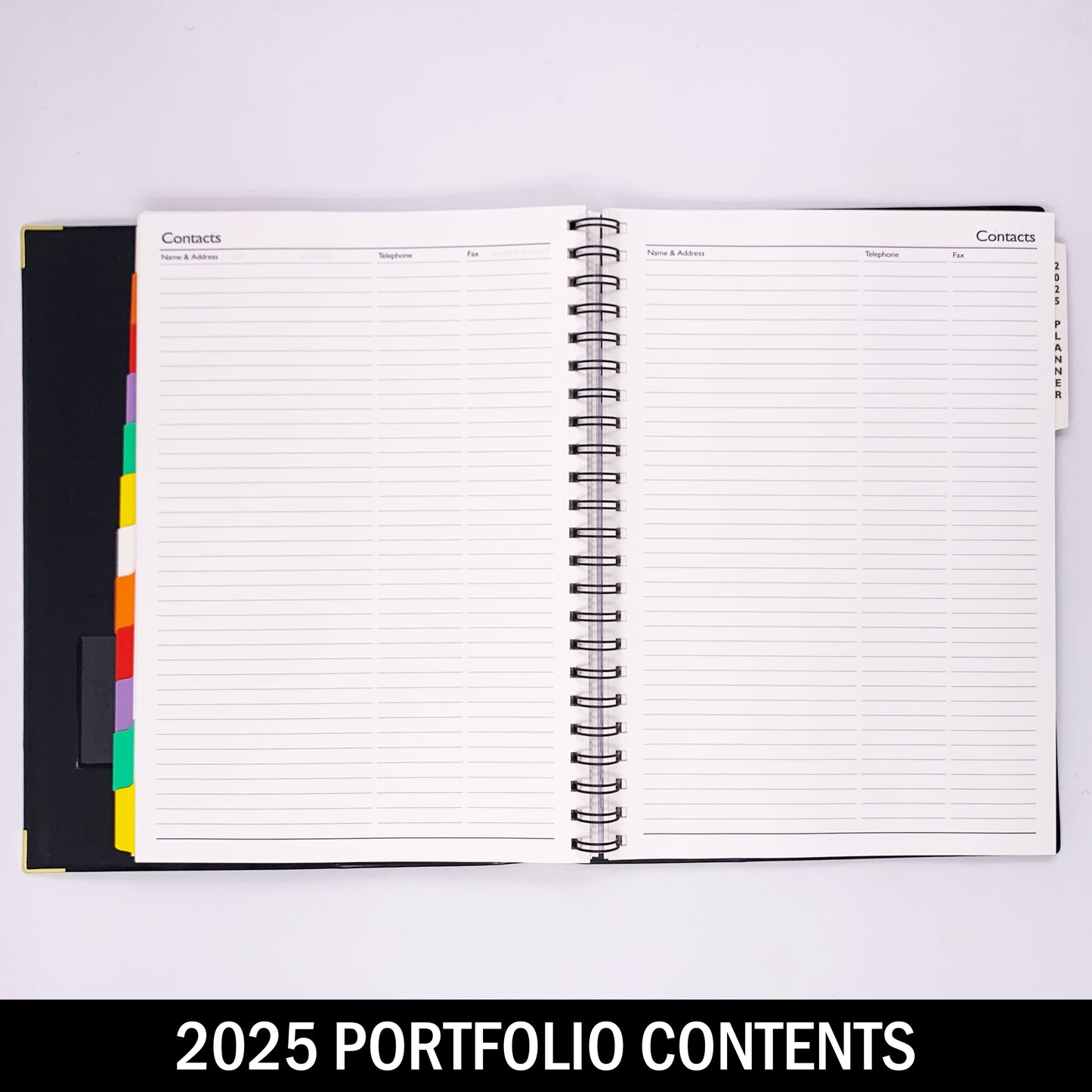 2025 Week To View Portfolio Diary Black –  A5