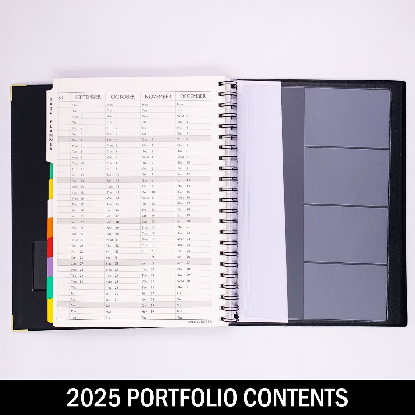 2025 Week To View Portfolio Diary Black –  A5