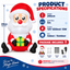 Festive Magic 240cm Inflatable Santa with LED Lights Christmas Outdoor Decoration