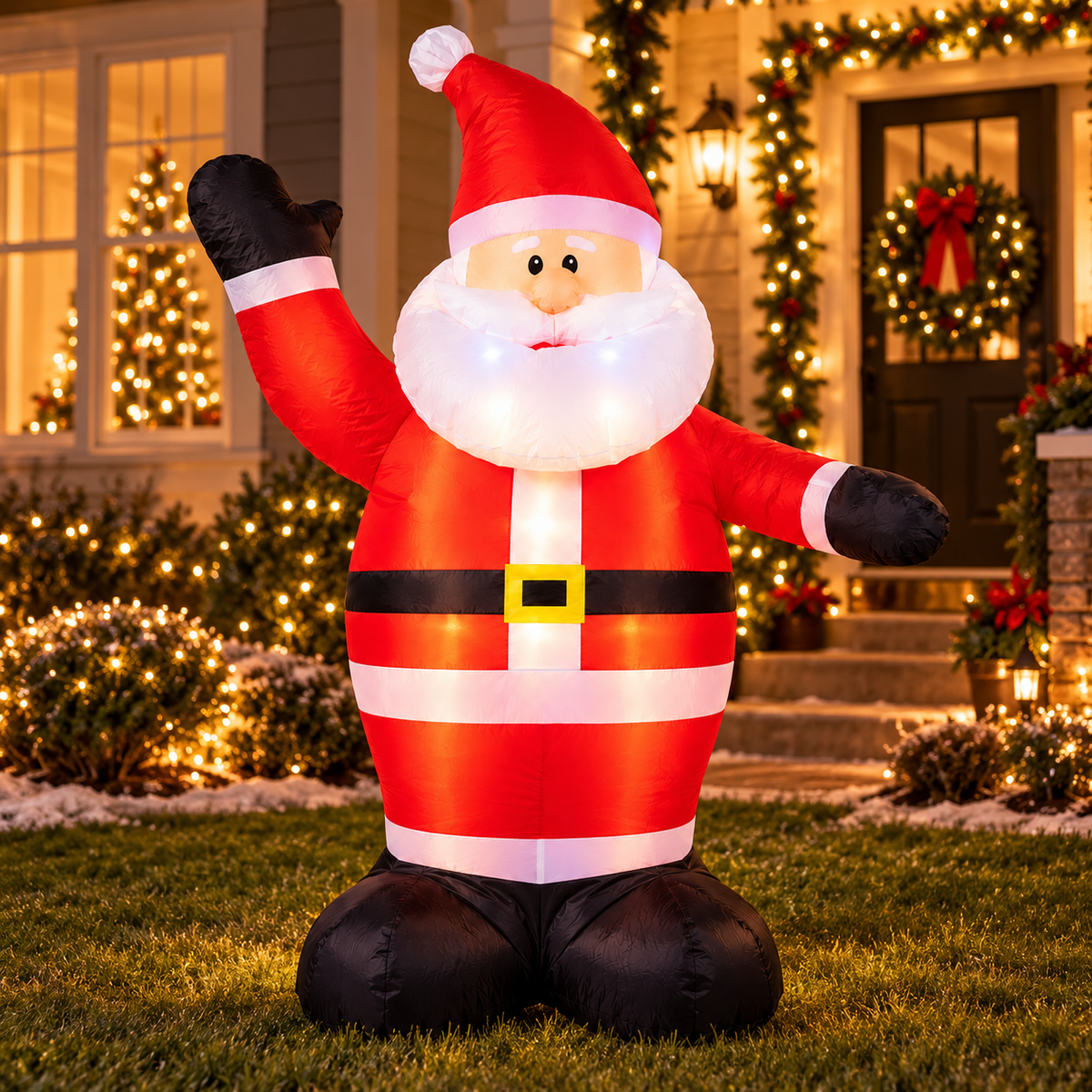 Festive Magic 130cm Airpower Inflatable Santa with LED Lights