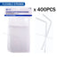 400pcs Clear Plastic Flexible Drinking Straws Bendable Straws 23cm