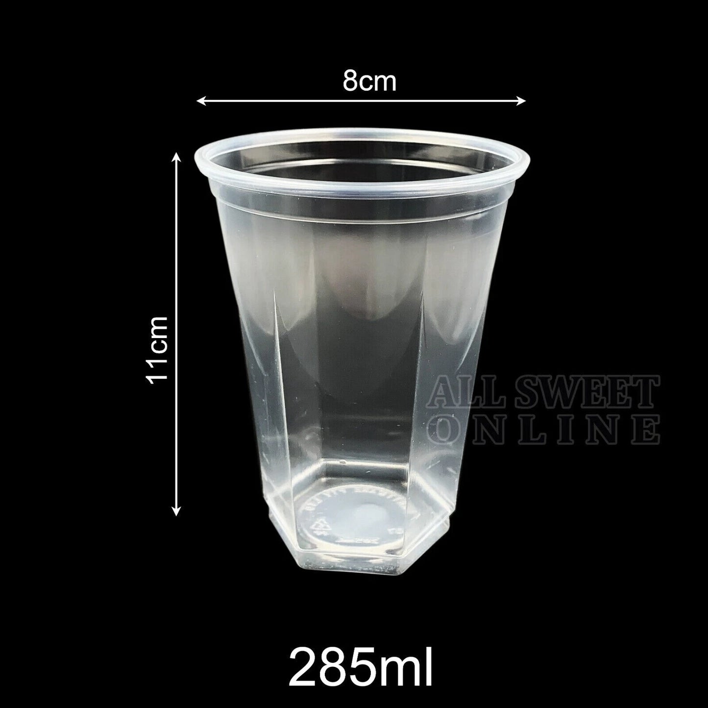 200pcs of 285ml Clear Hexagonal Beer Tumbler Drinking Water Cups