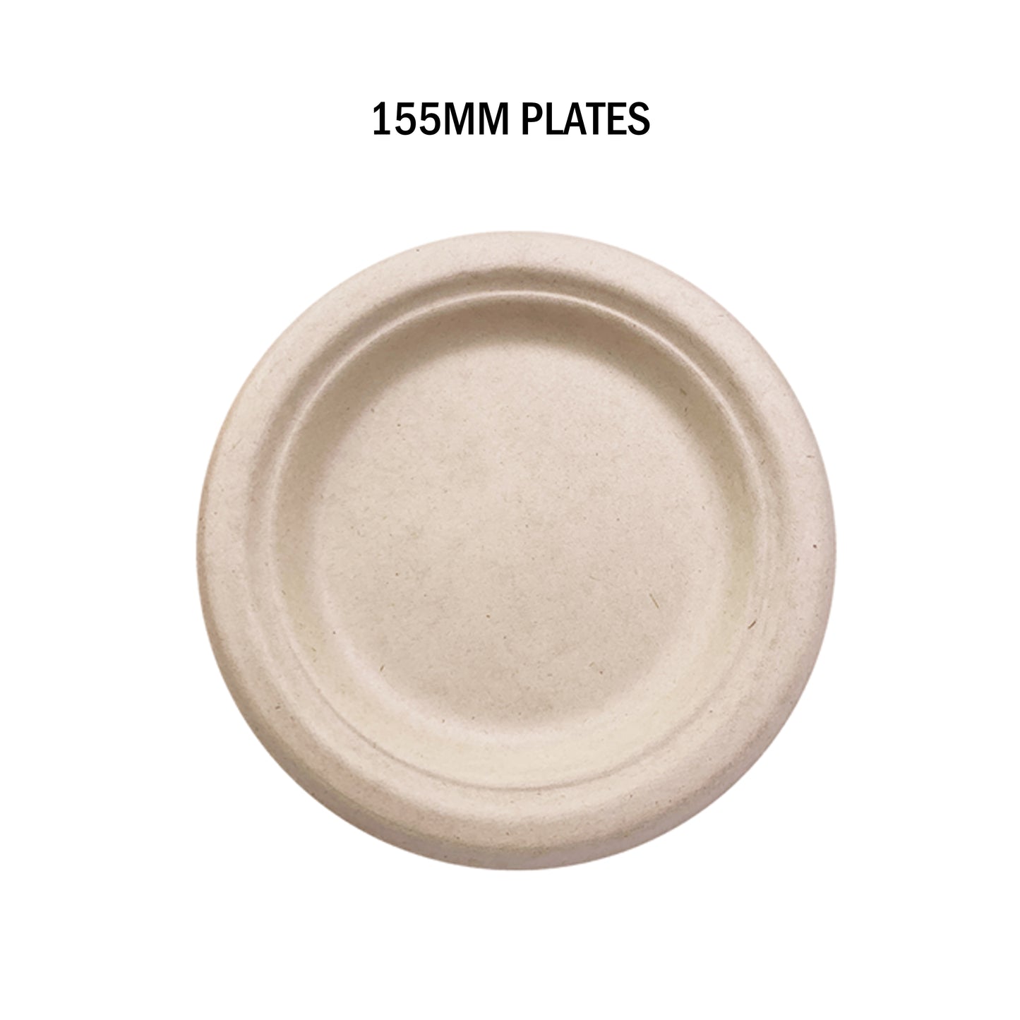 60pcs 155mm Brown Paper Plates