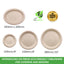 60pcs 260mm Brown Paper Plates