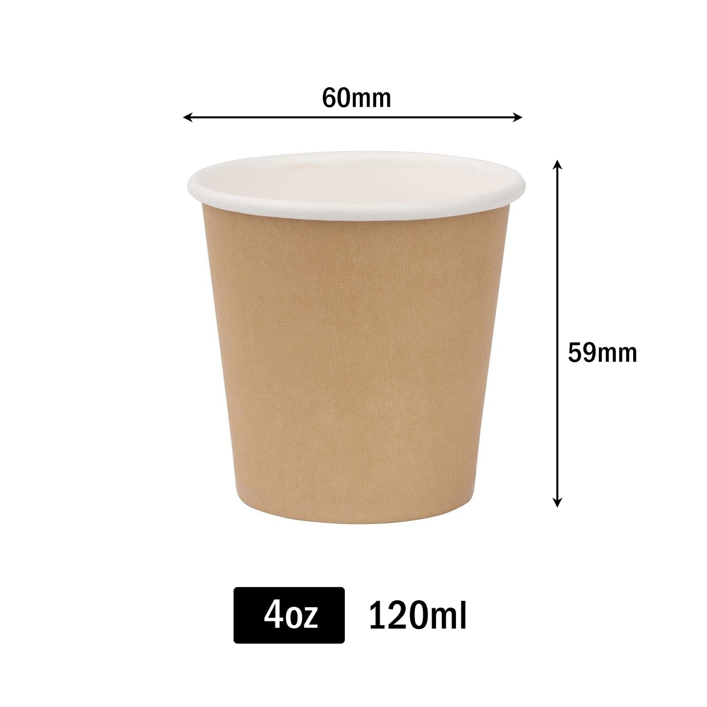 4oz Disposable Brown Paper Cups