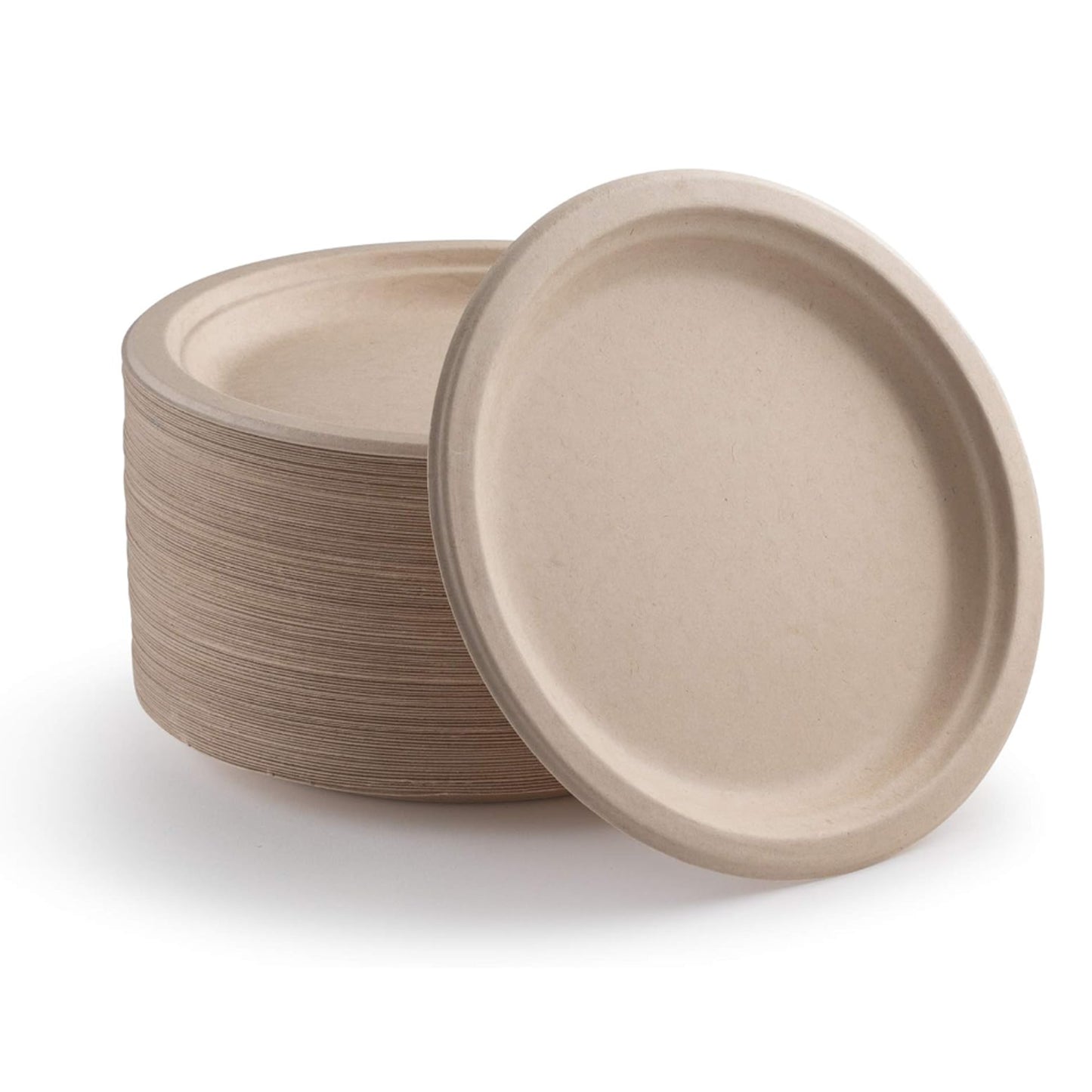 60pcs 155mm Brown Paper Plates