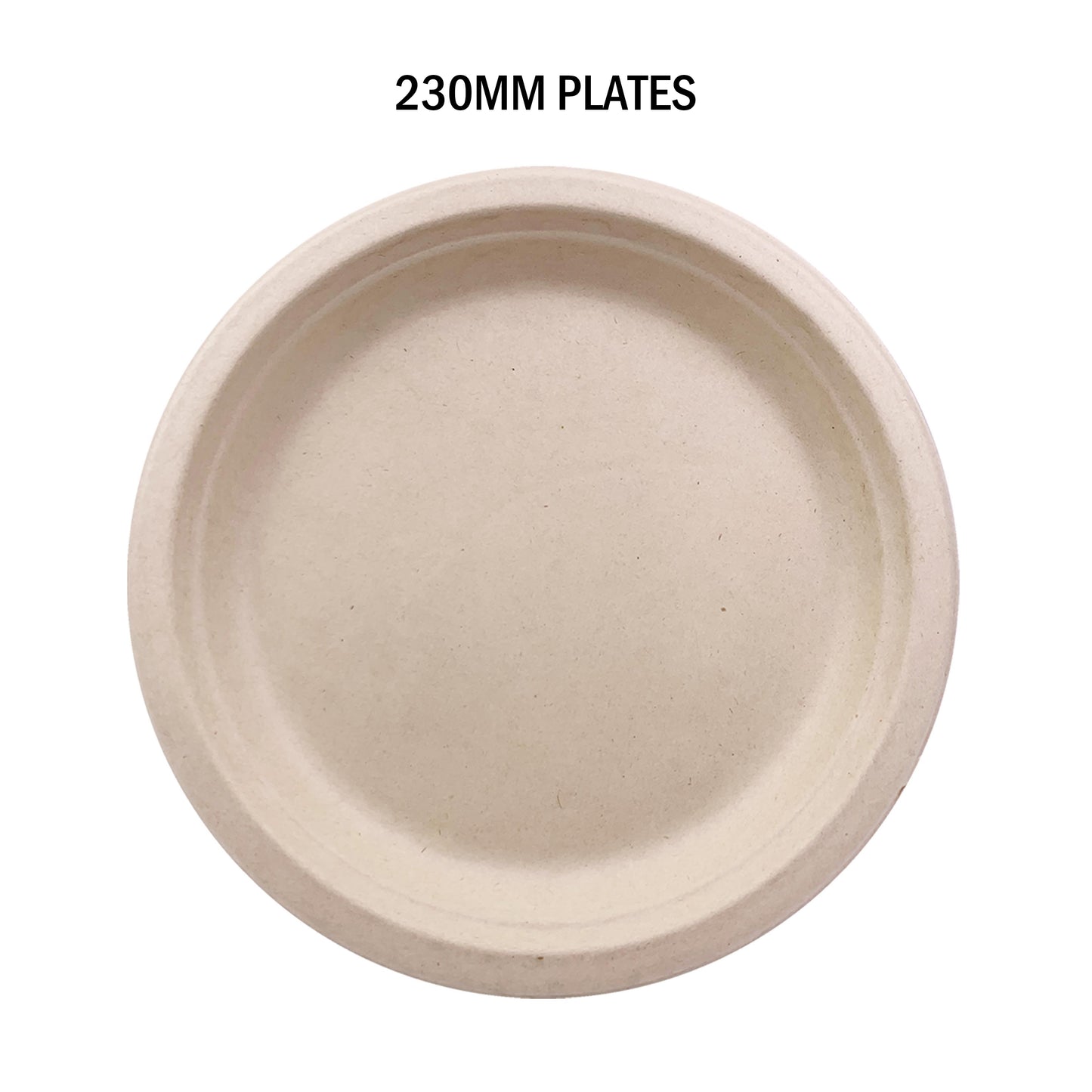 60pcs 230mm Brown Paper Plates