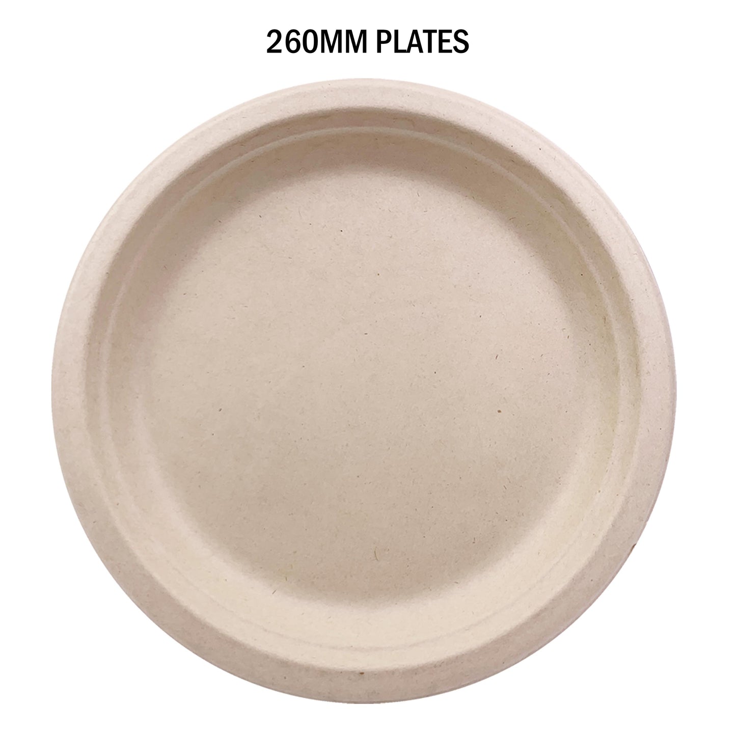 60pcs 260mm Brown Paper Plates