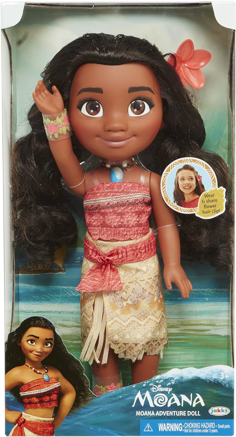 30CM Disney Poseable Moana Adventure Doll With Hair Clip