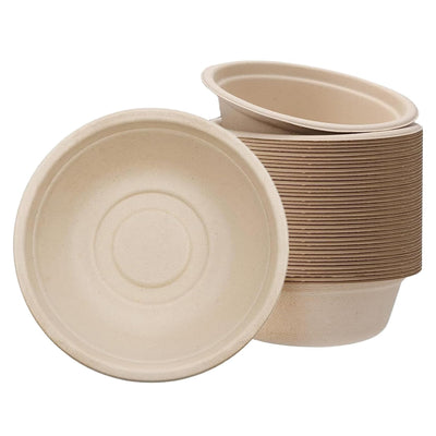 60pcs 500ml Brown Paper Bowls