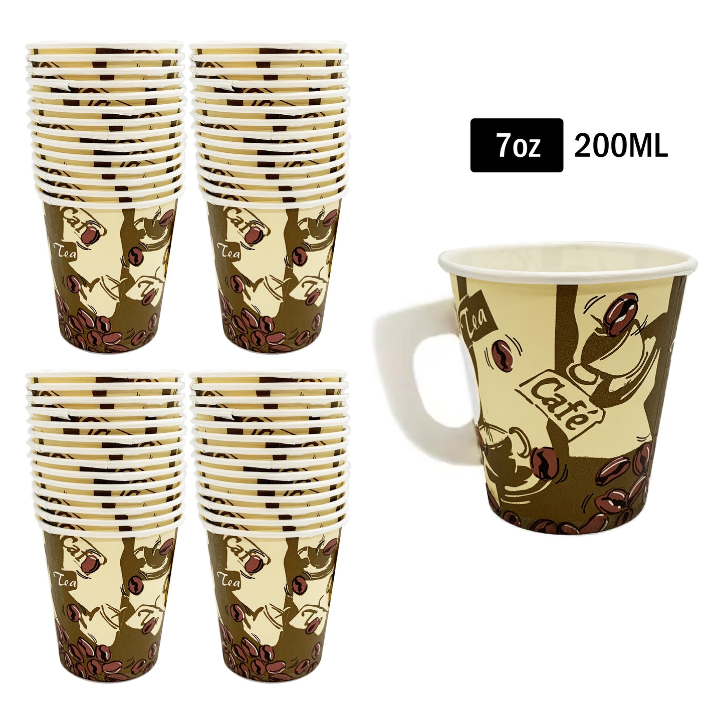 7oz Disposable Paper Cup with Handle