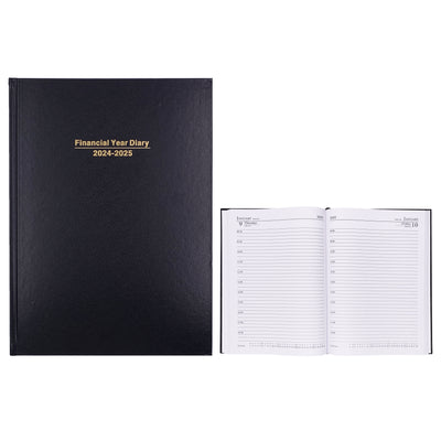 2024 2025 Financial Year Diary A4 Day To View Black