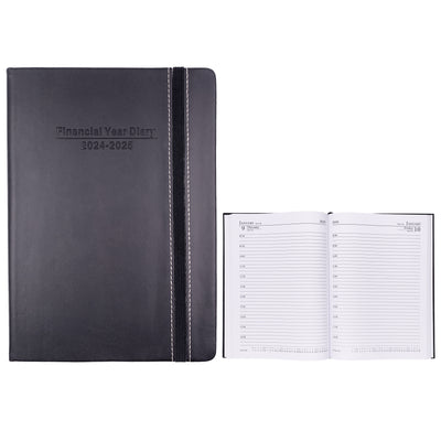 2024 2025 Financial Year Diary A5 Day To View Black