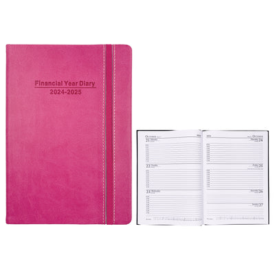 2024 2025 Financial Year Diary A5 Week To View Pink