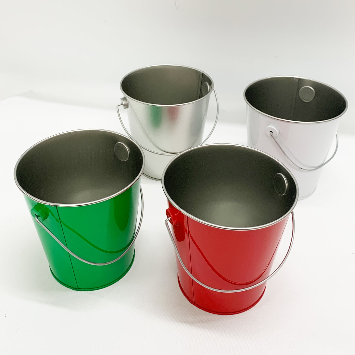 4PACK Metal Easter Buckets with Handle -12cm-