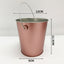 6PACK Rosegold Metal Easter Buckets with Handle -12cm-