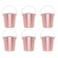 6PACK Rosegold Metal Easter Buckets with Handle -12cm-