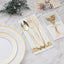 Reusable Metallic Gold Plastic Cutlery Set BULK